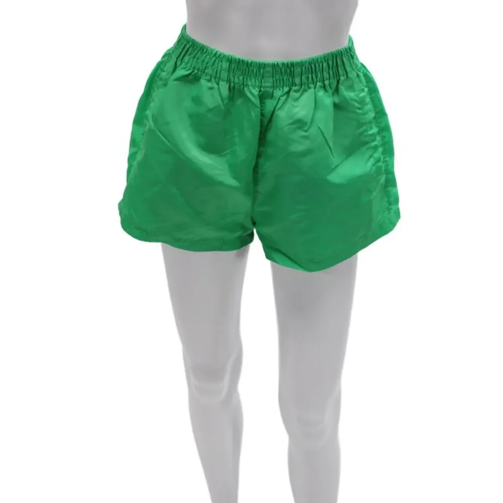 The Frankie Shop Unisex Green Polyester Solid Beach Shorts Size S